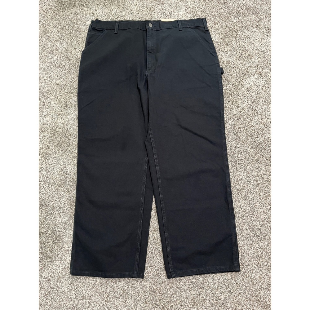 NEW Carhartt Loose Original Fit Washed Duck Work Dungaree Pants Black 42x30